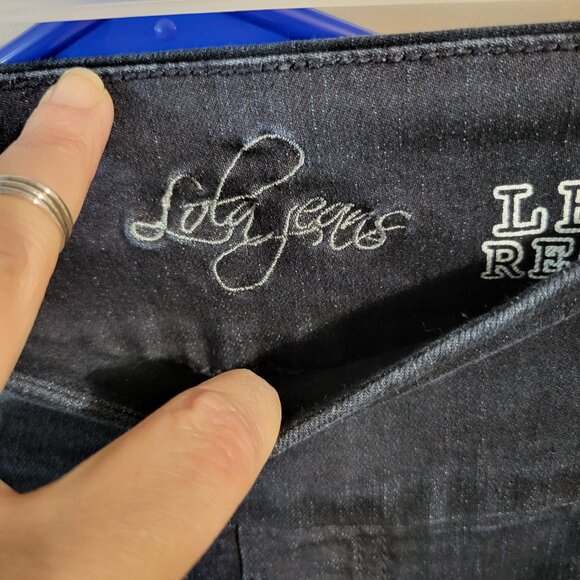 LOLA DARK WASH STRAIGHT LEG JEGGINGS JEANS SZ 8 - Picture 3 of 10